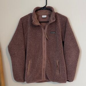 Columbia Purple Taupe Sherpa Fleece Jacket